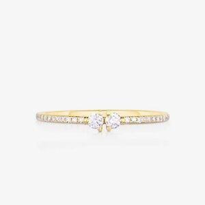 NWOT - Ring Concierge Twin Diamond Pinky Ring - Size 3